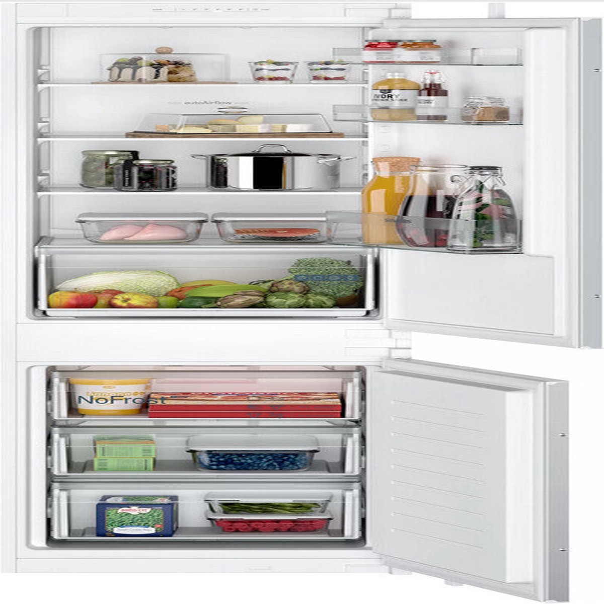 Siemens iQ100 KI86NNSE0 kle-/fryseskab Indbygget 260 L Hvid