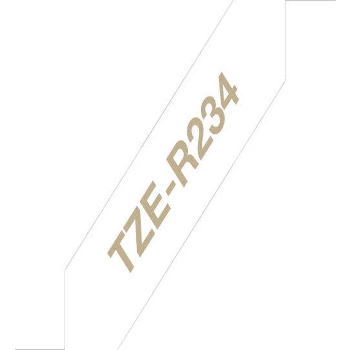 Brother TZE-R234 etiketbnd Guld p hvidt