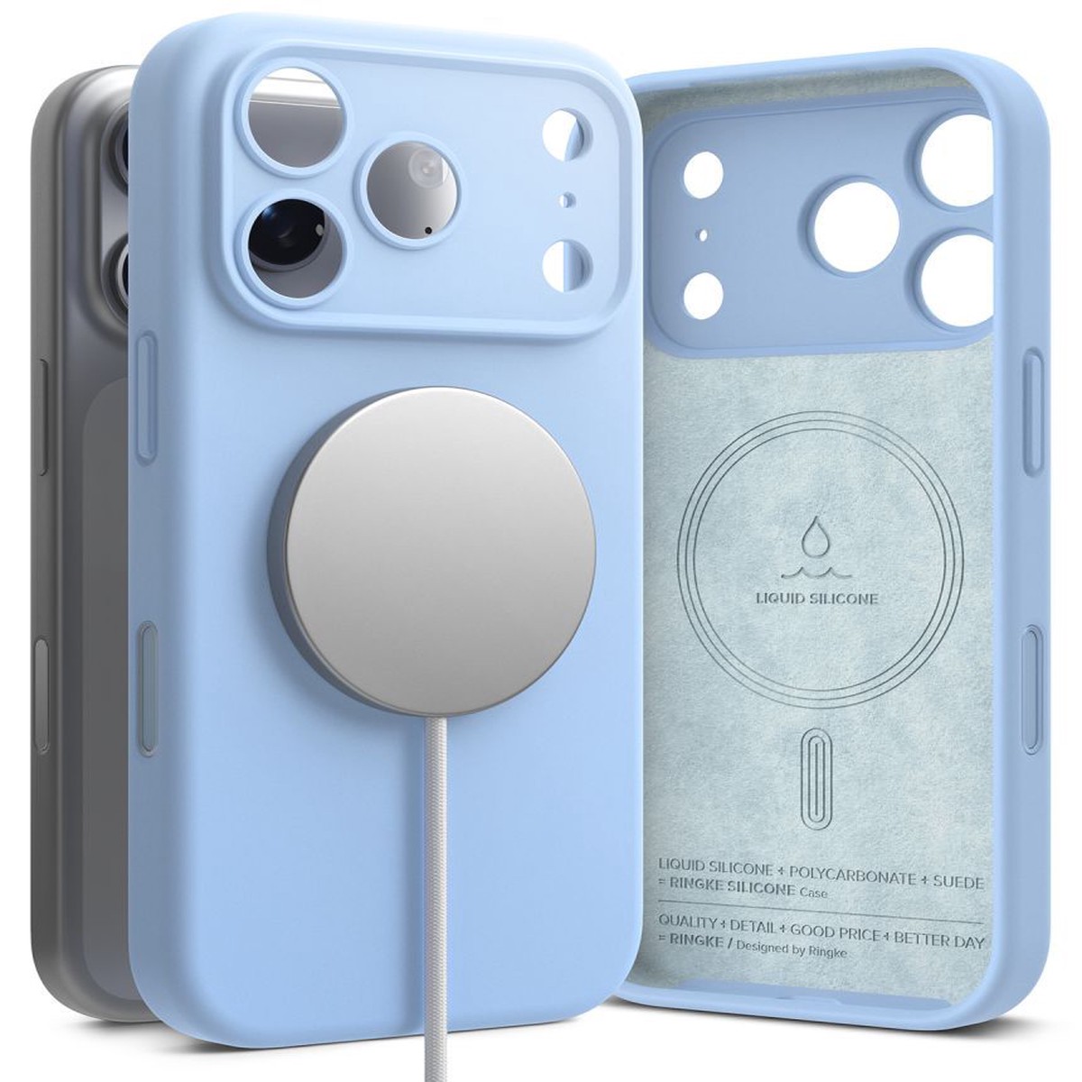 Ringke Silikone Magnetisk Magsafe Iphone 18 Pro Max Lysbl