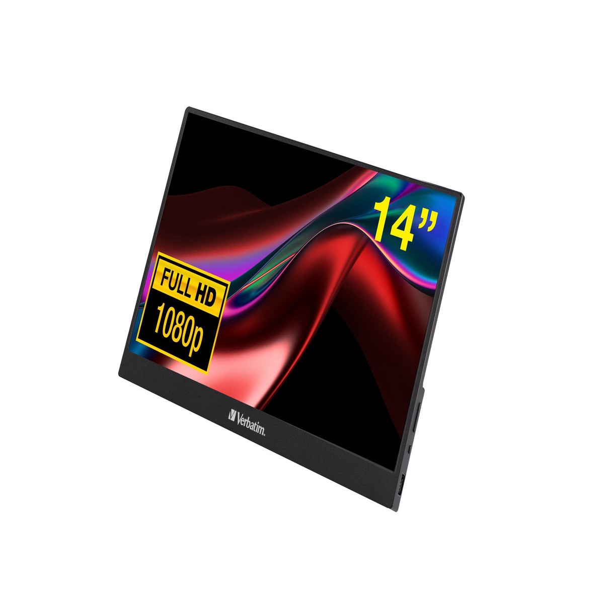Verbatim 49590 computerskrm 35,6 cm (14") 1920 x 1080 pixel Fuld HD LCD Sort