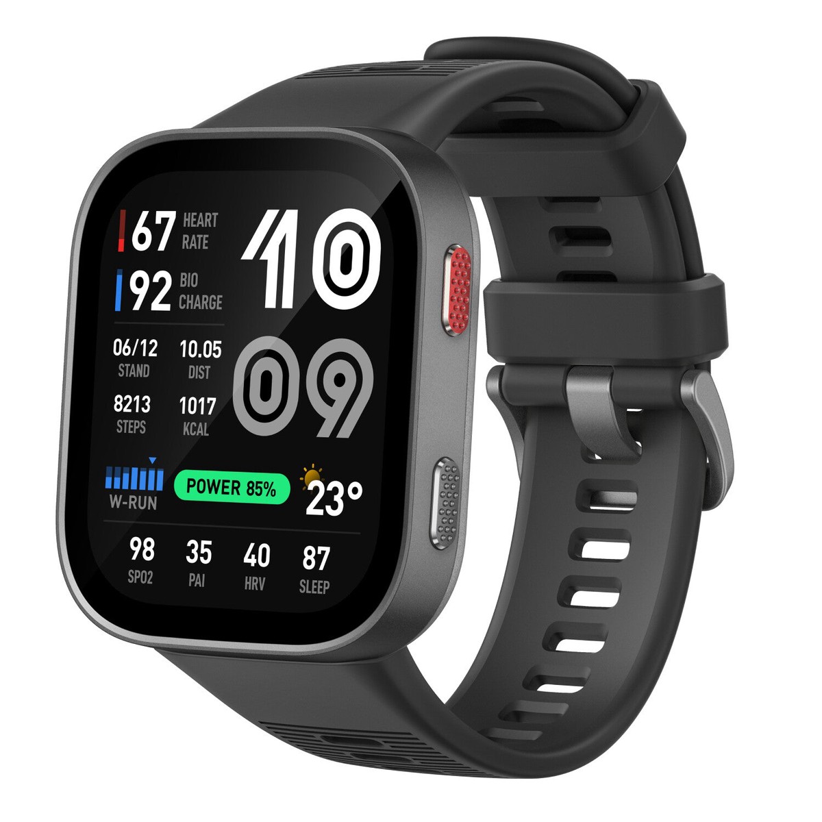 Amazfit Bip Max 5.26 cm (2.07″) AMOLED Digital 432 x 514 pixels Touchscreen Grey GPS (satellite)