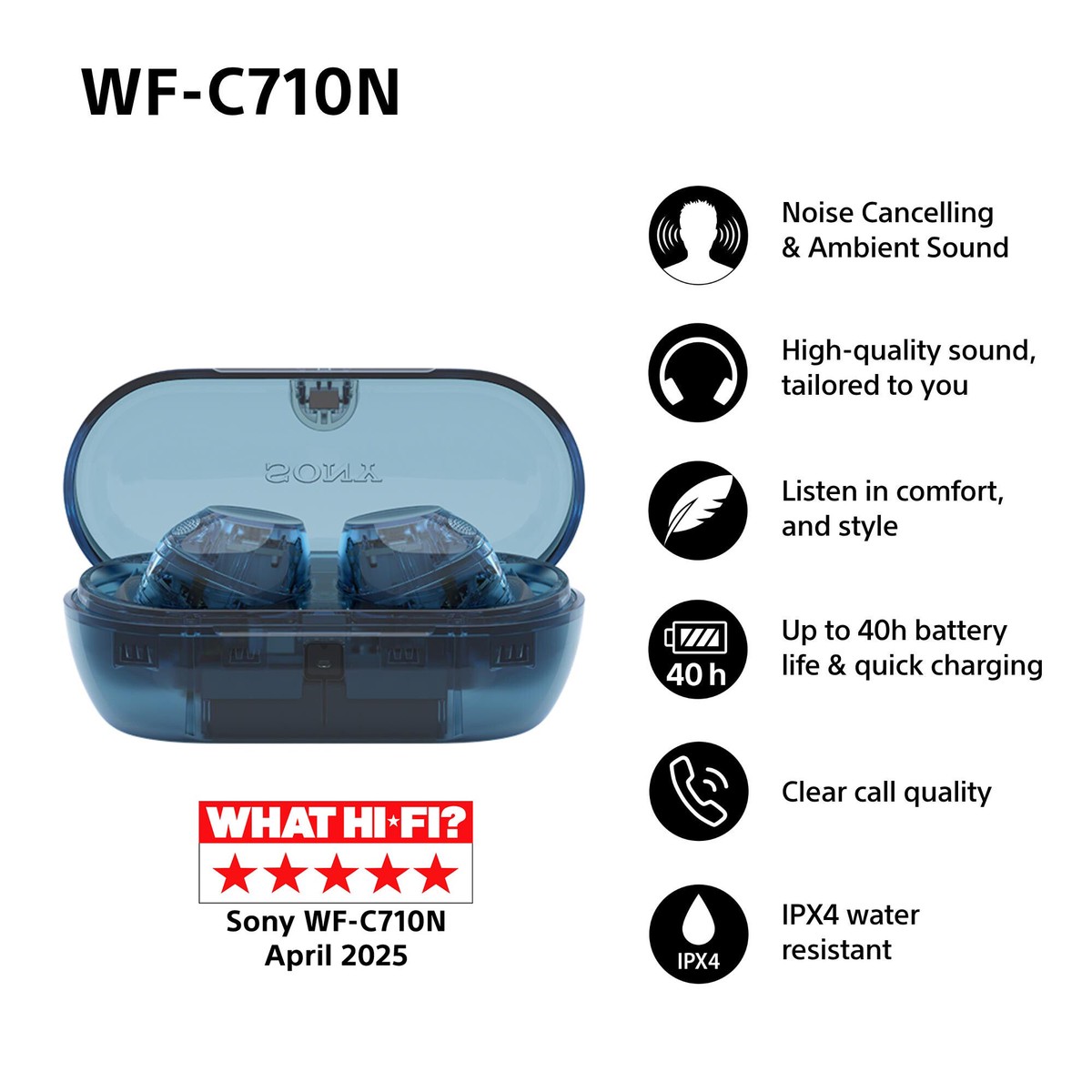 Sony WF-C710NL.CE7 NC trdlse in-ear retelefoner bl