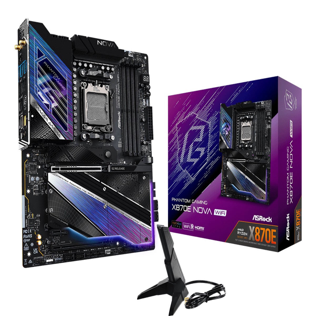 ASRock Phantom Gaming X870E NOVA WiFi ATX Socket AM5 AMD X870E