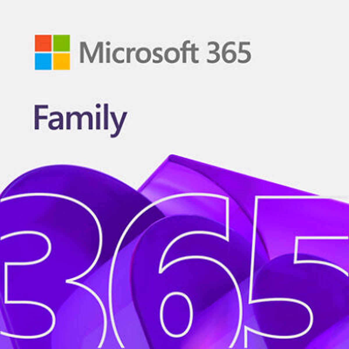 Microsoft 365 Family Licensabonnemet 1 r Op til 5 enheder Op til 6 brugere Windows MacOS
