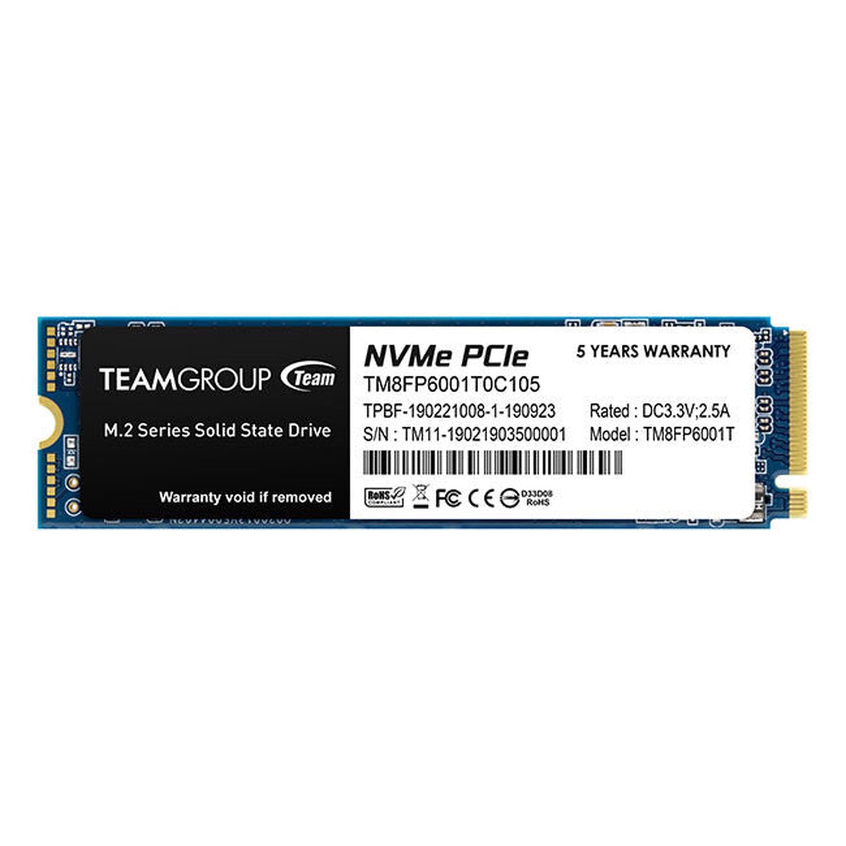 Team Group SSD MP33 1TB M.2 PCI Express 3.0 x4 (NVMe)