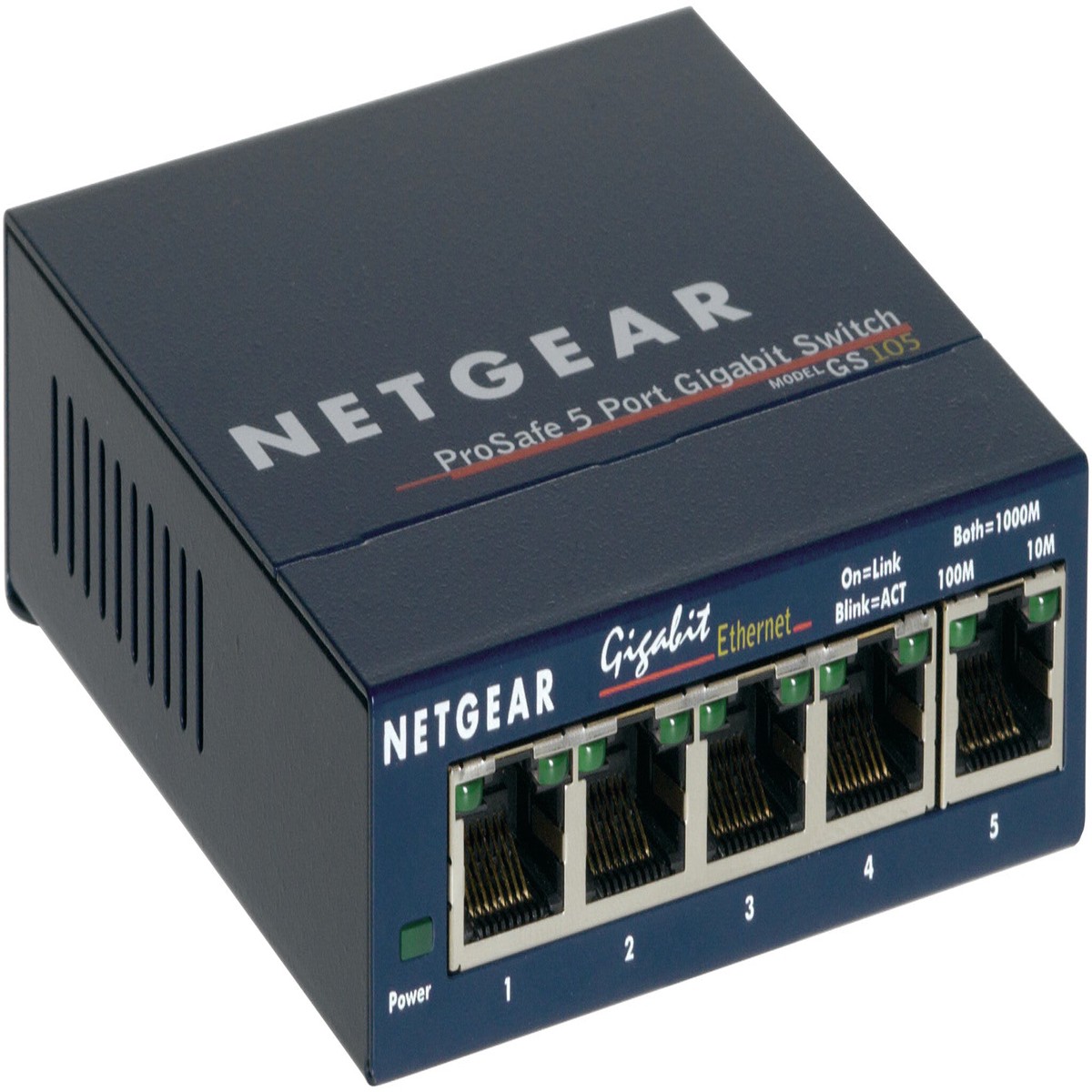 NETGEAR GS105 Ikke administreret Gigabit Ethernet (10/100/1000) Bl