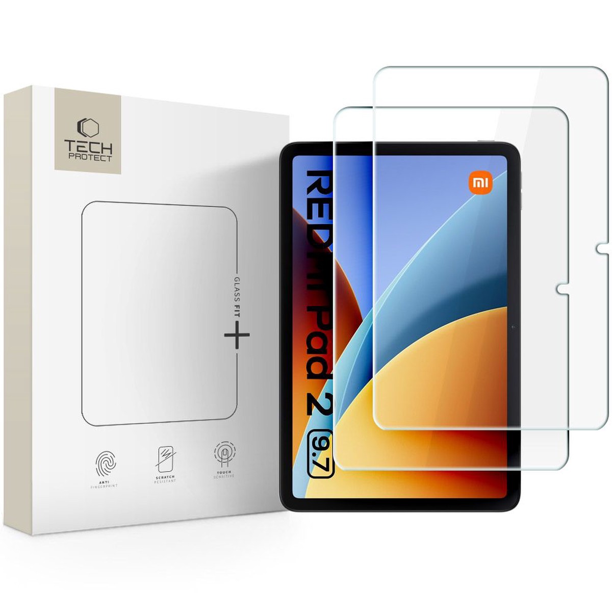 Hrdet Glas Tech Protect Glass Fit+ 2 Pack Xiaomi Redmi Pad 2 9.7 Clear