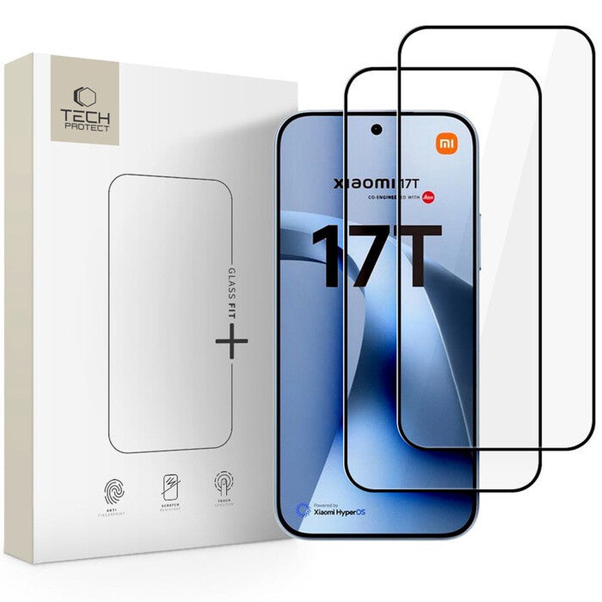Tech-Protect 5906302323456 Skrm og -bagsidebeskytter til mobiltelefon Klar skrmbeskytter Xiaomi 2 stk