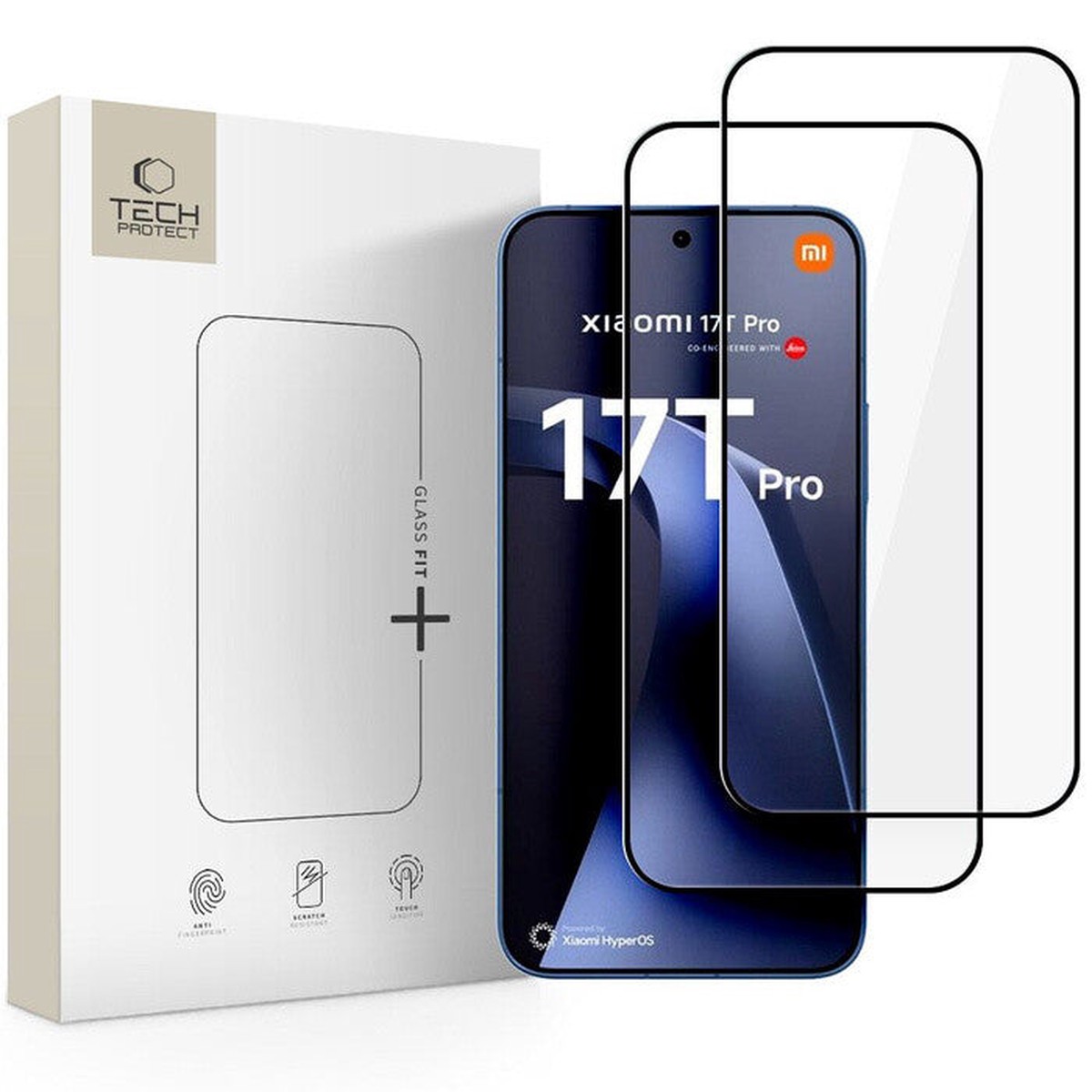 Tech-Protect 5906302323463 Skrm og -bagsidebeskytter til mobiltelefon Klar skrmbeskytter Xiaomi 2 stk