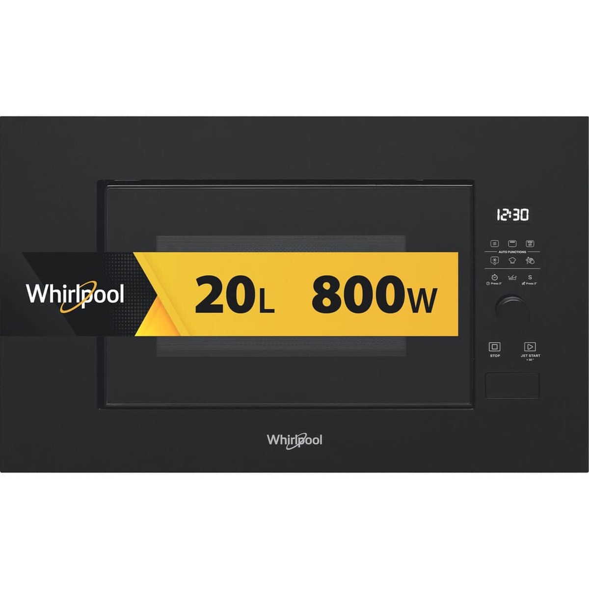 Whirlpool WMF200G NB Sort Grill mikroovn Indbygget 20 L 800 W