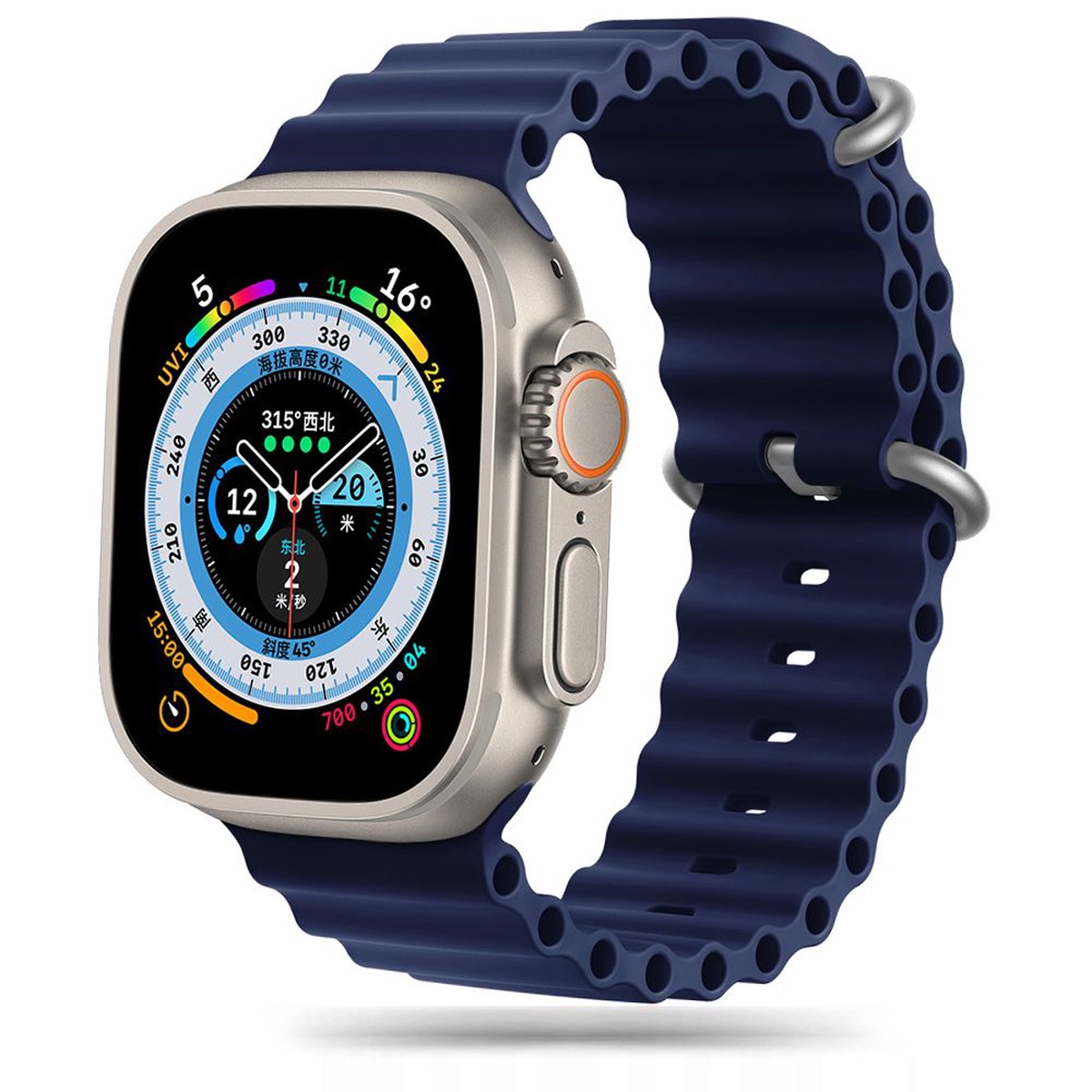 Tech Protect Iconband Pro Apple Watch 8 / 9 / 10 / 11 / 12 / Se / Ultra (44 / 45 / 46 / 49 Mm) Midnatsbl