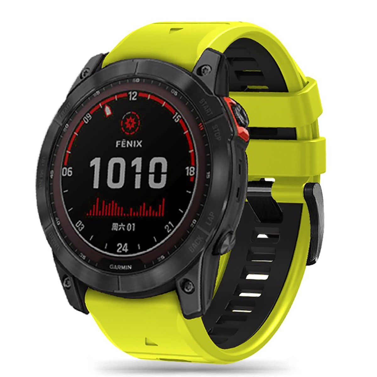 Tech Protect Iconband Pro Garmin Fenix 5 X / 5 X Plus / 6 X / 6 X Pro / 7 X / 8 / 8 Pro / 9 / 9 Pro (51 Mm) Lime/Sort