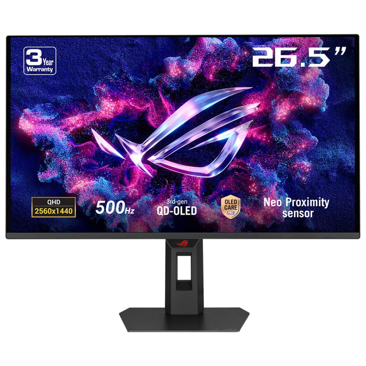 ASUS ROG Strix OLED XG27AQDPG computerskrm 67,3 cm (26.5″) 2560 x 1440 pixel Wide Quad HD QD-OLED Sort
