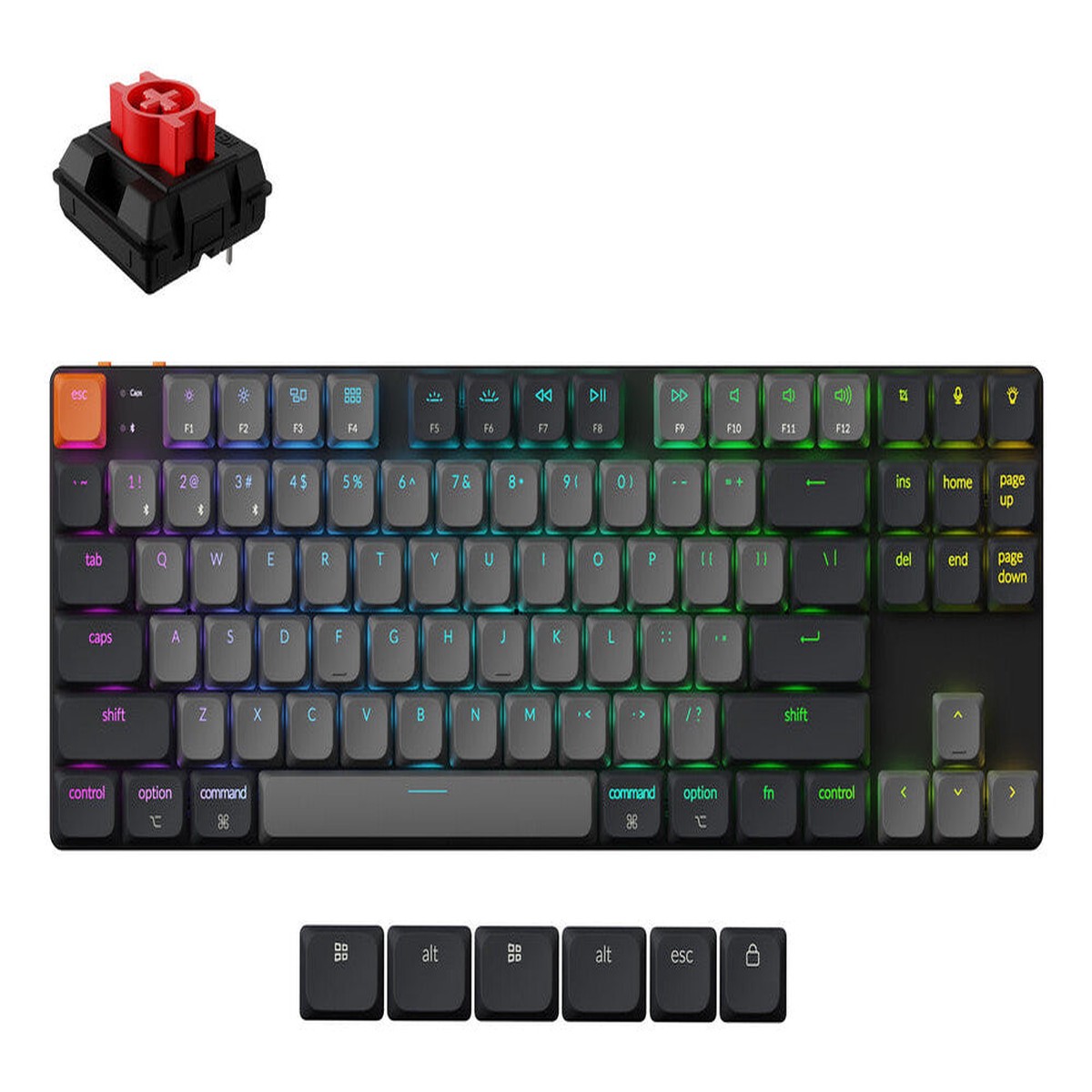 Keychron K1X-B1 tastatur Universel USB + Bluetooth QWERTY Engelsk Gr
