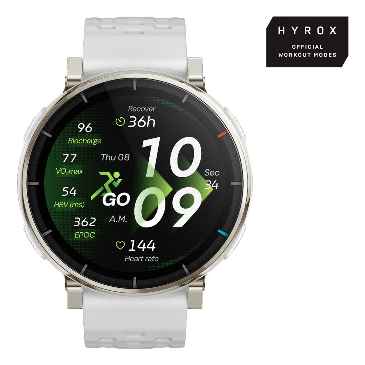 Amazfit Active 3 3,35 cm (1.32") AMOLED Digital 466 x 466 pixel Berringsskrm Guld GPS (satellit)