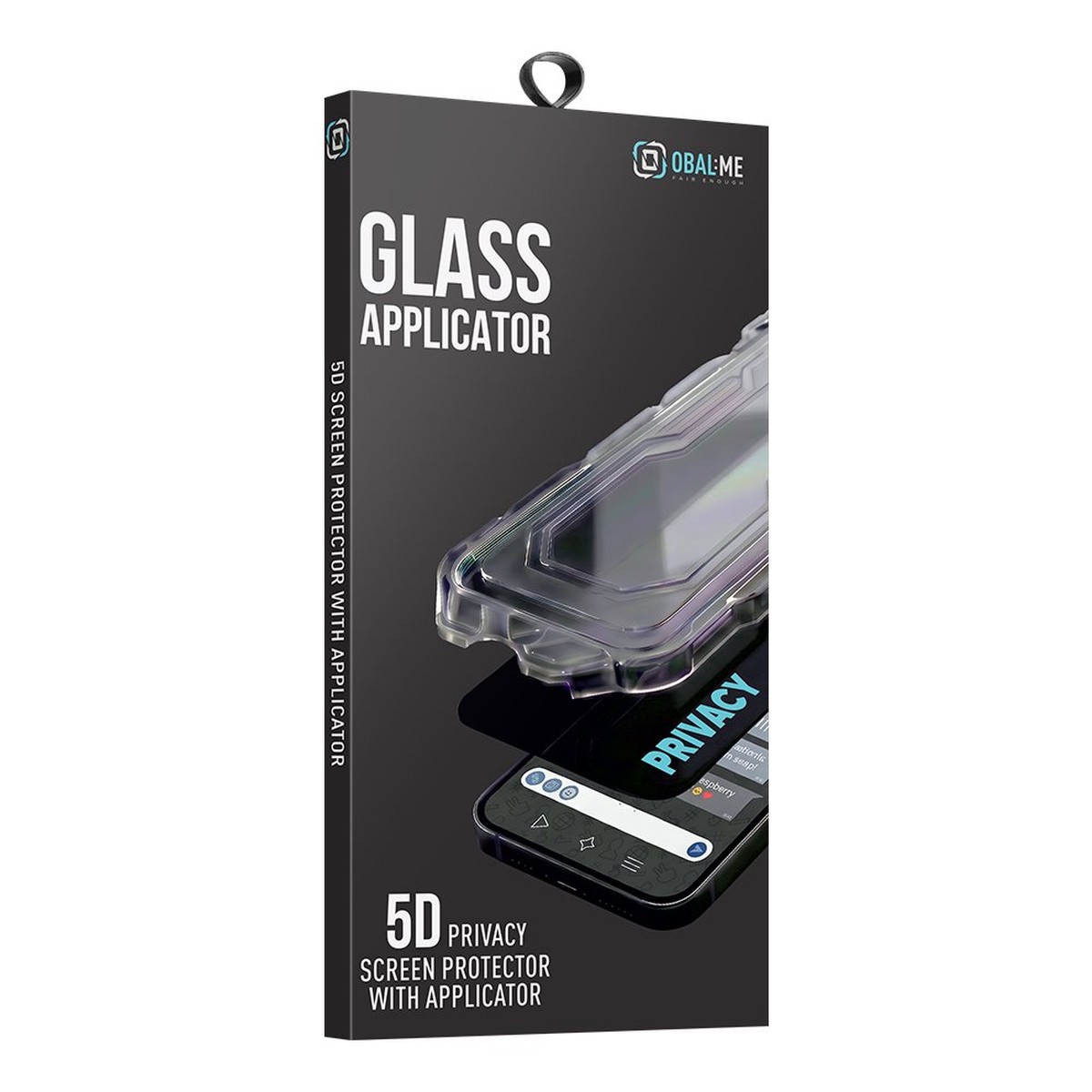 OBAL:ME Privacy 5D Glass Screen Protector with Applicator for Apple iPhone 18 Pro Max Black