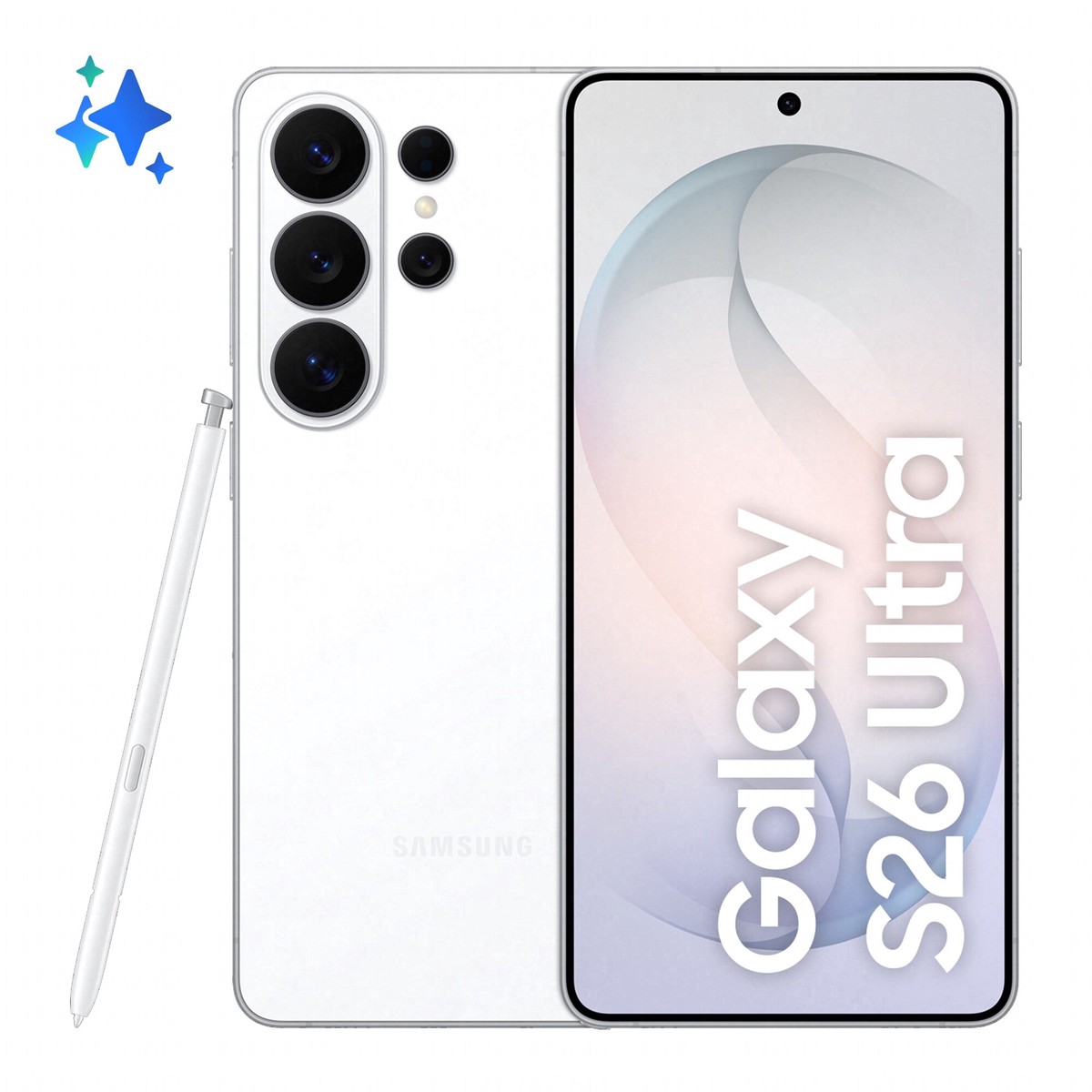 Samsung Galaxy S26 Ultra 17,5 cm (6.9") Dual SIM Android 16.0 5G USB Type-C 12 GB 256 GB 5000 mAh Hvid