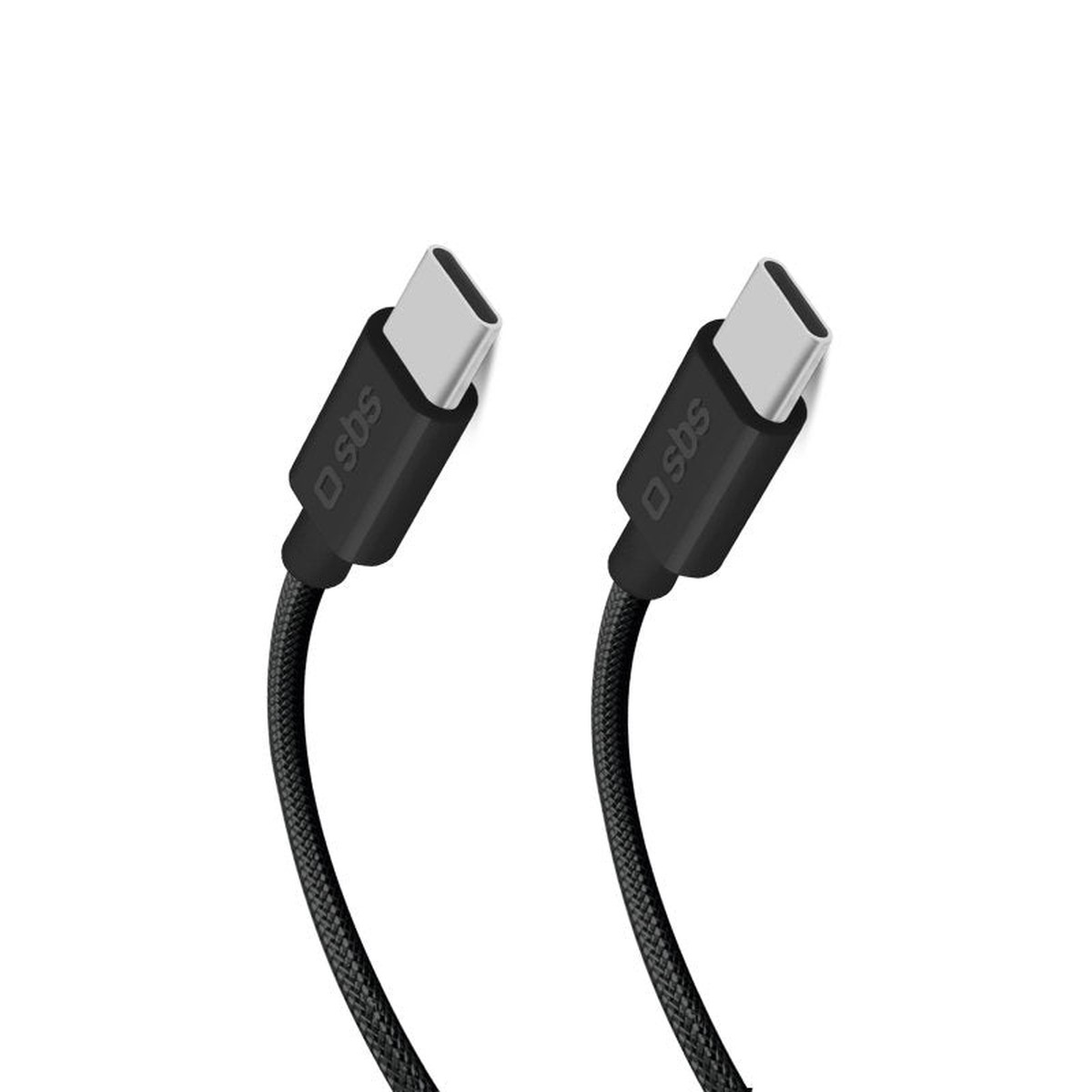 SBS USB-C 3.2 100W PD opladnings- og datakabel. 1.5m. Sort