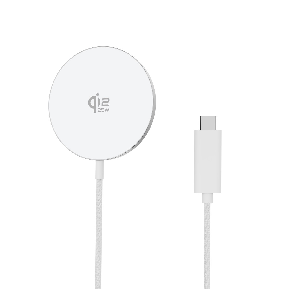 Sinox PRO magnetisk trdls Qi 2.2-oplader, 25 W. 1,2 m. Hvid