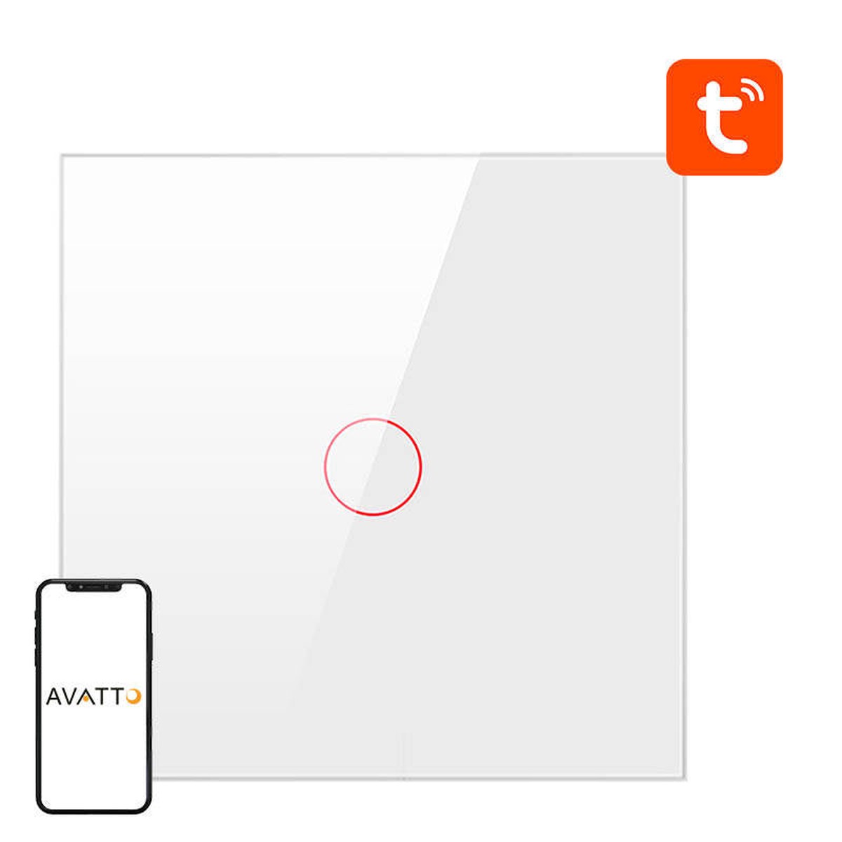 Smart lysafbryder ZigBee Avatto ZTS02-EU-W1 1-vejs TUYA (hvid)