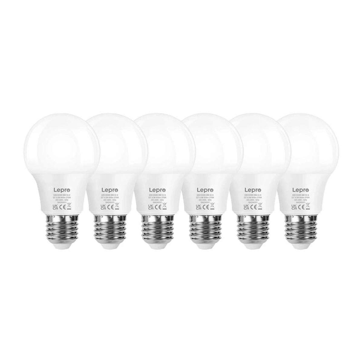 LEPRO 100089-WW-EU-6 LED-pre, E27, A60, 8,5W (60W), 806 lm, 2700K (varm), 180, 6-pak