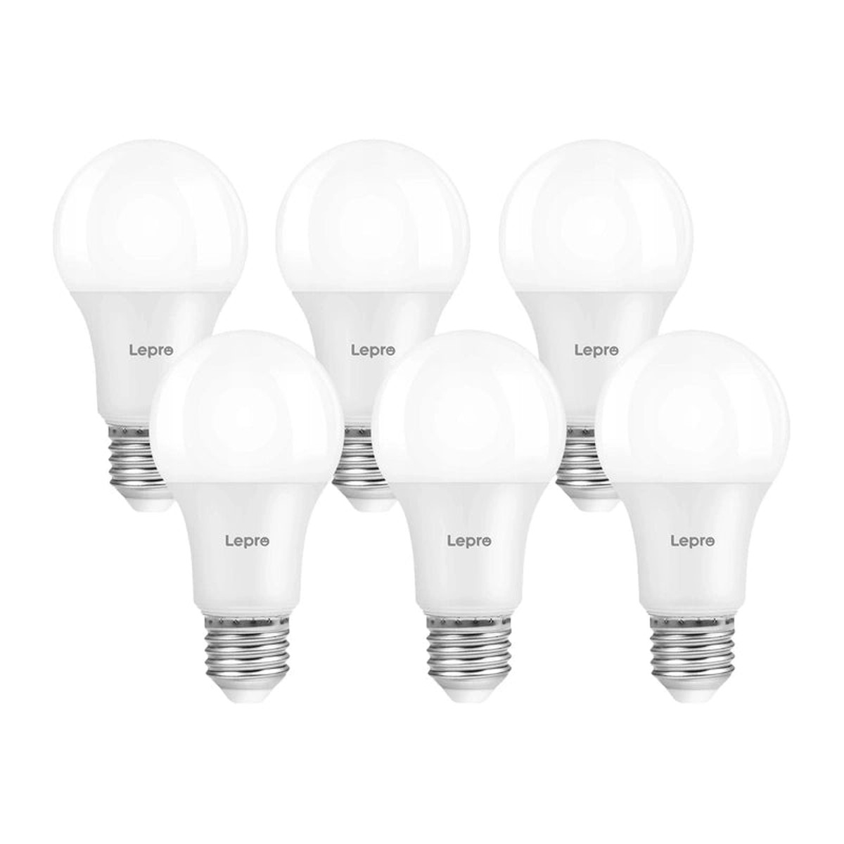 LEPRO 100092-WW-EU-6 A60 E27 7W 800 lm 2700 K dmpbar LED-pre, klasse E, 6-pak