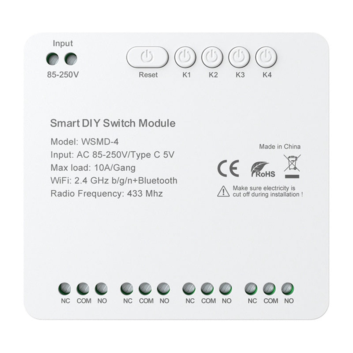 Gr-det-selv Avatto WSMD-4 250V smart switch-modul