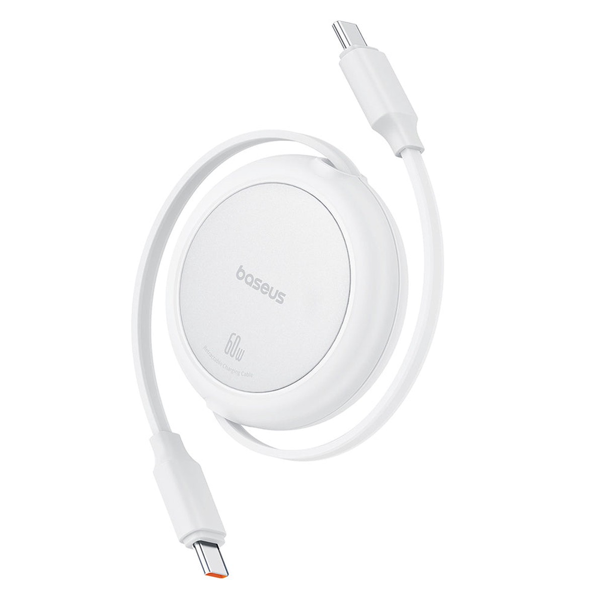 Baseus Free2Pull 60W USB-C Udtrkkeligt Kabel - USB-C 1m - Hvid