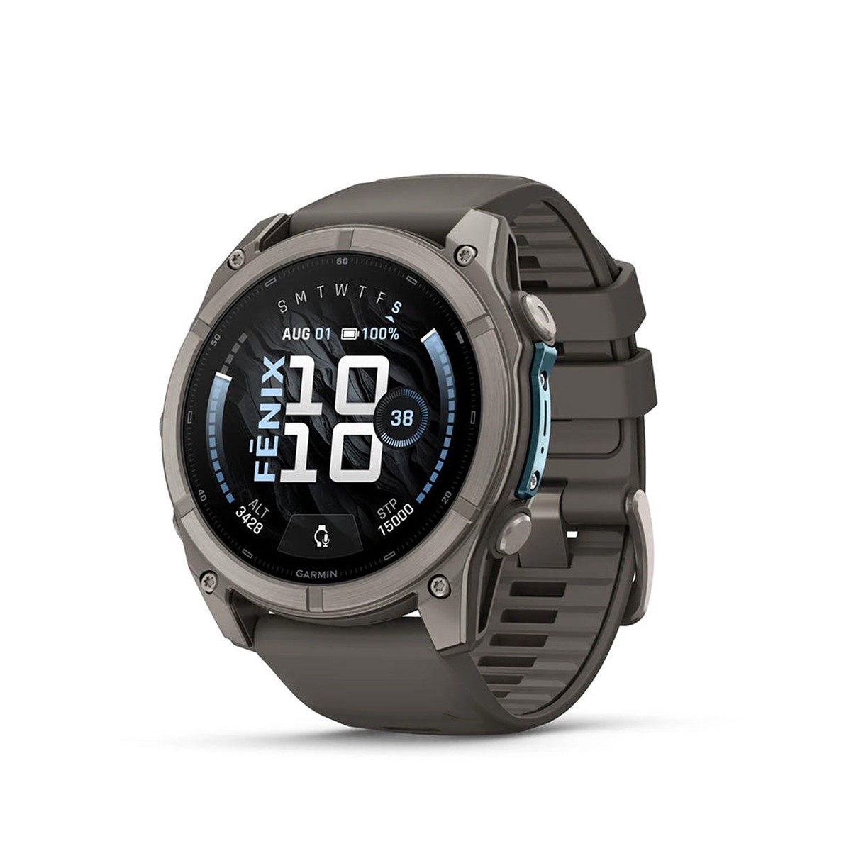 Garmin fenix 9 51mm Titanium with Pebble Gray Silicone Band