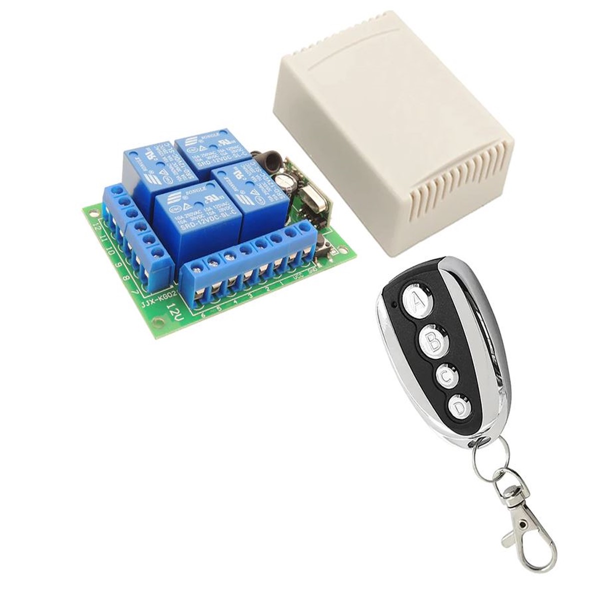 12V 24V Wireless 4 Channel Way Remote Control Switch