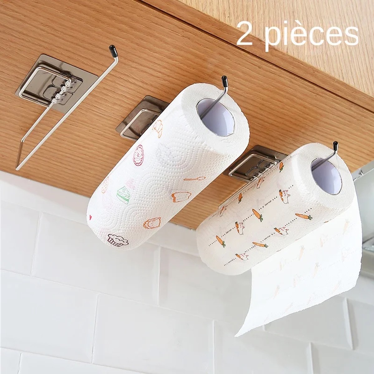 1/2pcs Hanging Toilet Paper Holder Roll Paper Holder Bathroom Towel Rack Stand Kitchen Stand Paper Rack Home Storage Racks